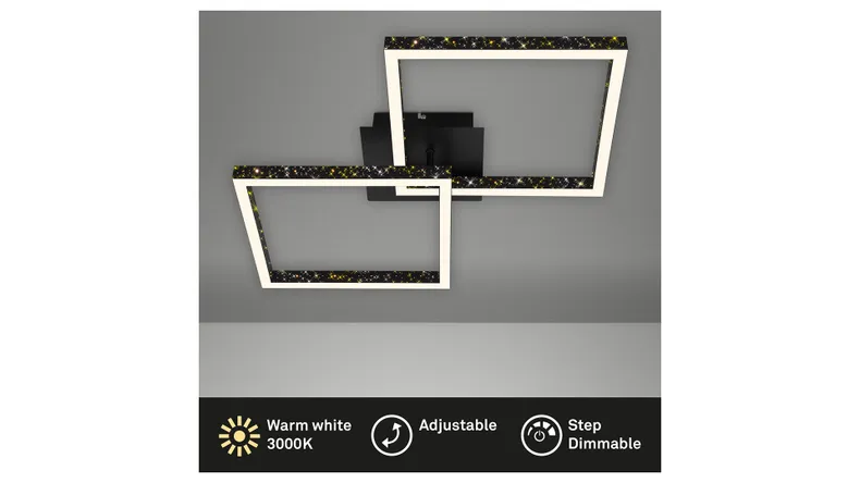 BRW Frame Led 2-позиционный металлический потолочный светильник черный 085510 фото №5