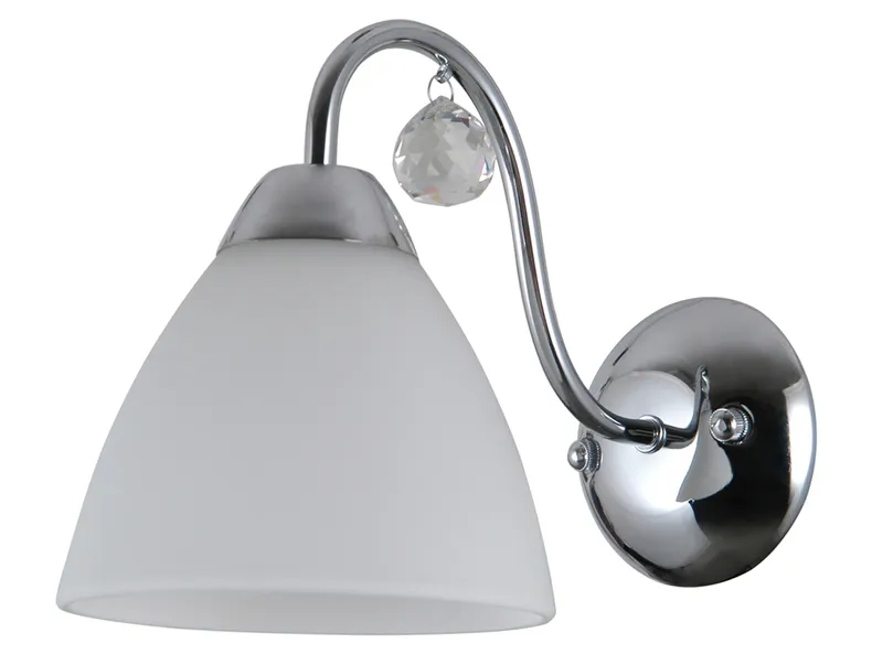 BRW Настенный светильник Lugano из стали и стекла белого и серебристого цвета 077033 фото №1