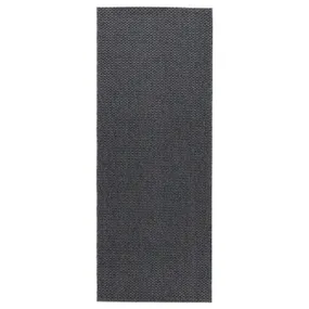 IKEA MORUM МОРУМ, килим, пласке плетіння, приміщ/вул, темно-сірий, 80x200 см 102.035.73 фото