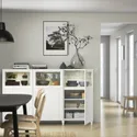 IKEA BESTÅ БЕСТО, комбинация для хранения с дверцами, белое / Смевикен / Каббарп белое прозрачное стекло, 180x42x112 см 293.843.47 фото thumb №2