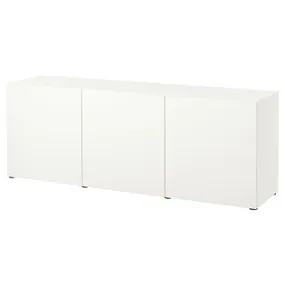 IKEA BESTÅ БЕСТО, комбінація д / зберіган з дверцятами, білий / ЛАППВІКЕН білий, 180x42x65 см 193.249.76 фото