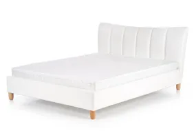 Ліжко двоспальне HALMAR SANDY 160x200 см біле фото