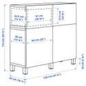 IKEA BESTÅ БЕСТО, комбінація д/зберіг із дверц/шухл, темно-сірий/ЛАППВІКЕН/СТУББ темно-сірий, 120x42x112 см 195.558.15 фото thumb №3