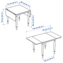 IKEA DANDERYD ДАНДЕРЮД, стіл відкидний, дуб okl/білий, 74/134x80 см 105.161.21 фото thumb №5