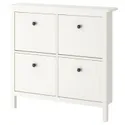 IKEA HEMNES ХЕМНЕС, шафа для взуття з 4 відділеннями, білий, 107x22x101 см фото thumb №1