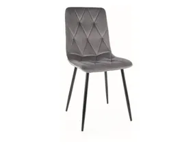 Кухонный стул SIGNAL TOM Velvet, Bluvel 14 - серый фото