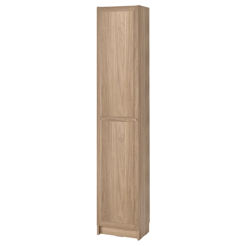 IKEA BILLY БІЛЛІ / OXBERG ОКСБЕРГ, книжкова шафа з дверцятами, імітувати. дуб, 40x30x202 см 295.631.36 фото №1