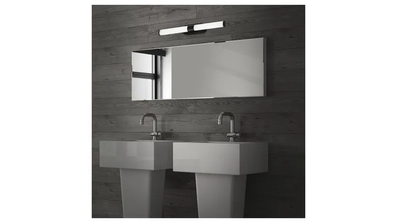 BRW Светодиодный настенный светильник для ванной комнаты 2-позиционный белый/черный 091000 фото №5