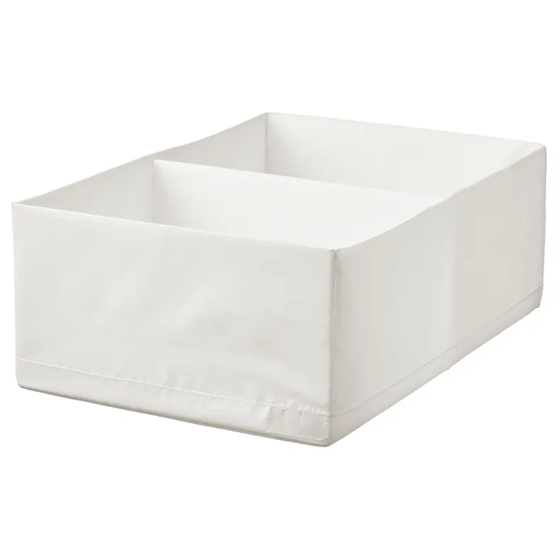 IKEA STUK СТУК, коробка з відділеннями, білий, 34x51x18 см 904.744.43 фото №1