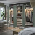 IKEA PAX / GRIMO, комбінований гардероб, Білий/сірий, 300x60x236 см 395.792.88 фото thumb №3