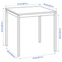 IKEA MELLTORP МЕЛЬТОРП / GENESÖN ГЕНЕШЁН, стол и 2 стула, белый белый / металлический синий, 75 см 995.363.52 фото thumb №3