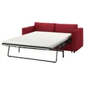 IKEA VIMLE ВИМЛЕ, 2-местный диван-кровать, Красный/коричневый 995.375.49 фото thumb №1
