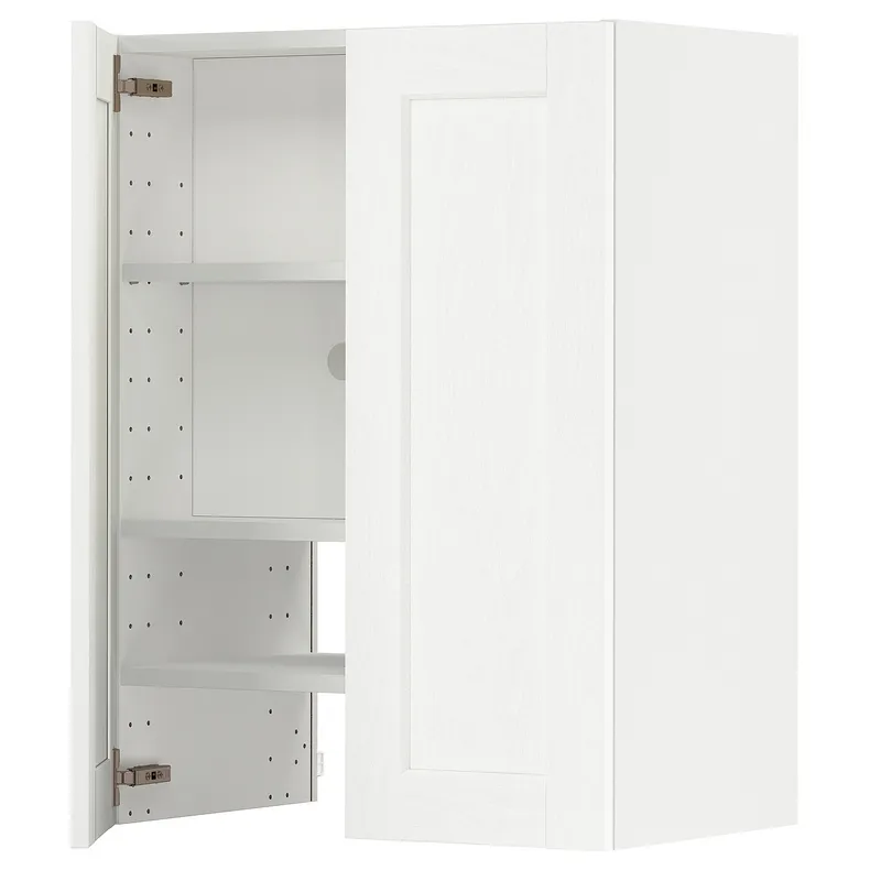 IKEA METOD МЕТОД, навесной шкаф д / вытяжки / полка / дверь, белый Энкёпинг / белая имитация дерева, 60x80 см 695.045.12 фото №1