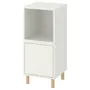 IKEA EKET ЕКЕТ, комбінація шаф із ніжками, білий/деревина, 35x35x80 см 793.860.75 фото