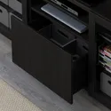 IKEA BESTÅ БЕСТО, тумба д / ТВ с ящиками, на ножках, Черно-коричневое прозрачное стекло Lappviken / Sindvik, 180x40x74 см 591.941.00 фото thumb №3