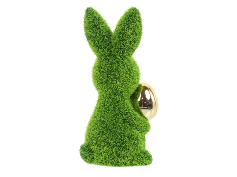 BRW Декоративна фігурка BRW Кролик із золотим яйцем, вкрита штучною травою 092497 фото №7