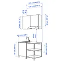 IKEA ENHET ЭНХЕТ, кухня, антрацит / белый, 123x63.5x222 см 993.371.16 фото thumb №3