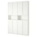 IKEA BILLY БІЛЛІ / OXBERG ОКСБЕРГ, стелаж додаткова верхня секція / двер, білий, 160x30x237 см 492.807.54 фото thumb №1