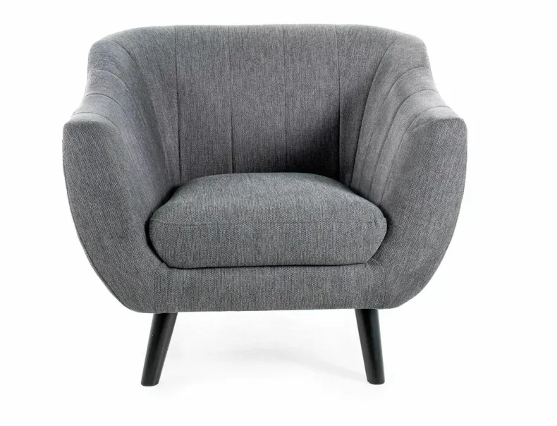Крісло м'яке SIGNAL ELITE 1 Brego, тканина: темно-сірий / венге фото №4