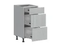BRW Базовый шкаф для кухни Top Line 40 см с ящиками плавного закрывания серый глянец, серый гранола/серый глянец TV_D3S_40/82_2STB/STB-SZG/SP фото thumb №3