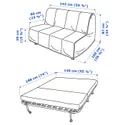 IKEA LYCKSELE MURBO ЛИКСЕЛЕ МУРБО, 2-местный диван-кровать, Вансбро темно-серый 893.871.35 фото thumb №6
