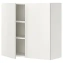 IKEA ENHET ЕНХЕТ, настінна шафа з 2 полицями/дверцят, білий, 80x32x75 см 593.208.96 фото thumb №1