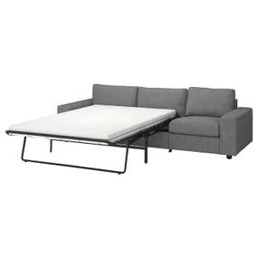 IKEA VIMLE ВИМЛЕ, 3-местный диван-кровать, с широкими подлокотниками/Lejde серо-черный 295.372.94 фото