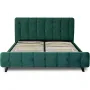 Кровать двуспальная бархатная MEBEL ELITE LINO Velvet, 160x200 см, Зеленый фото