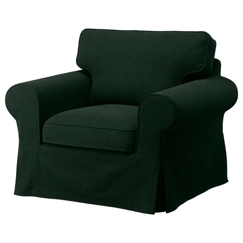 IKEA EKTORP ЕКТОРП, чохол для крісла, Талміра темно-зелена 805.170.75 фото №1