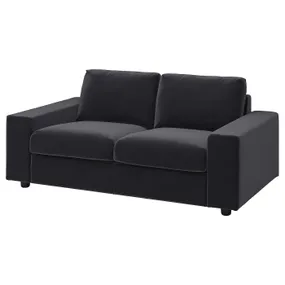 IKEA VIMLE ВІМЛЕ, 2-місний диван, з широкими підлокітниками/Djuparp темно-сірий 394.326.73 фото