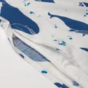 IKEA BLÅVINGAD БЛОВІНГАД, підковдра та наволочка, орнамент кит синій/білий, 150x200/50x60 см 205.211.03 фото thumb №7