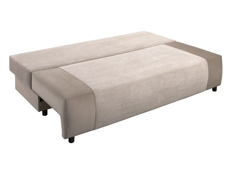 BRW Трехместный диван Gapi раскладной диван с ящиком для хранения велюровый вельвет бежевый, Парос 2/Посо 105/Посо 2 SO3-GAPI-LX_3DL-G2_BD5E01 фото №3