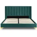 Кровать двуспальная бархатная MEBEL ELITE ARIA Velvet, 160x200 см, Зеленый фото thumb №8