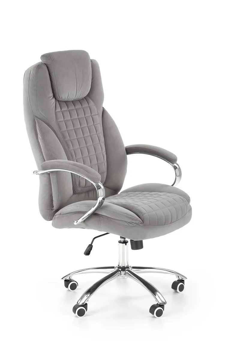 Кресло компьютерное офисное вращающееся HALMAR KING 2, ткань, серый фото №4