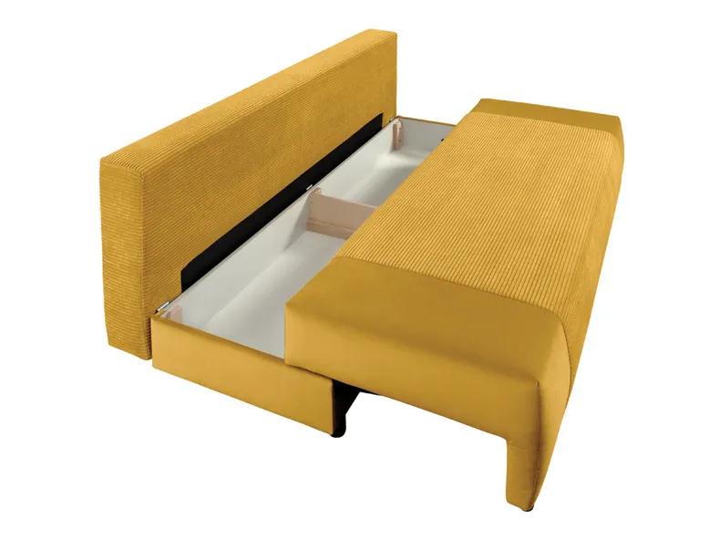BRW Тримісний диван-ліжко Gapi з ящиком для зберігання велюр вельветовий жовтий SO3-GAPI-LX_3DL-G2-POSO_43 фото №5