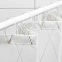 IKEA BASTSJÖN БАСТШЕН, шторка для душу, білий/сірий/бежевий, 180x200 см 804.660.66 фото thumb №3