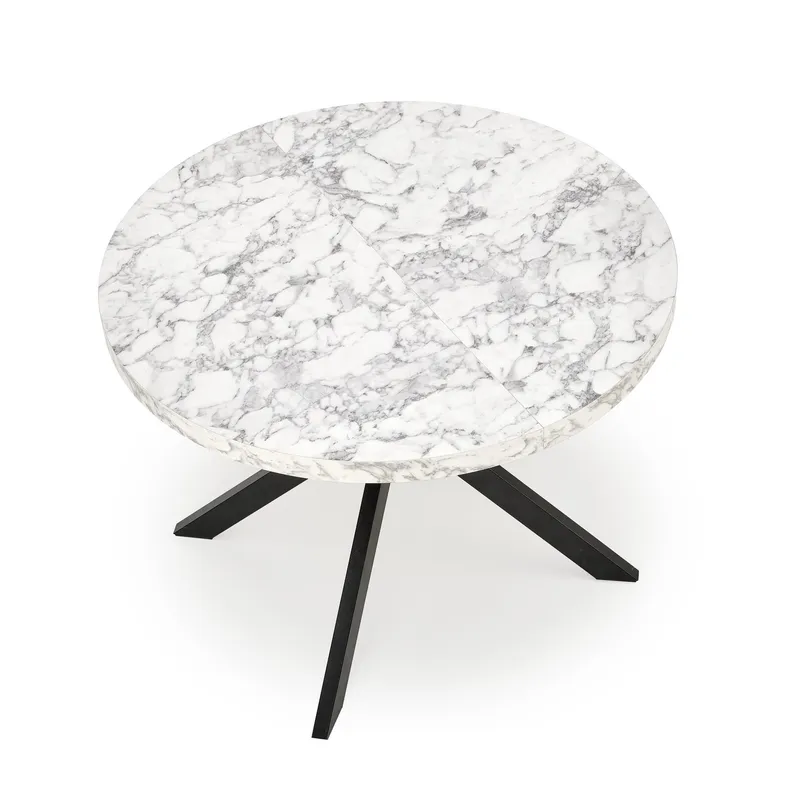 Кухонний стіл HALMAR PERONI 100-250x100 см білий мармур - чорний фото №16