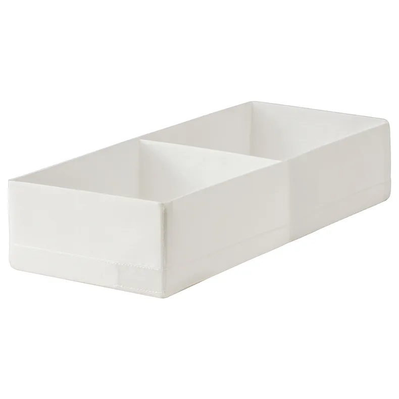 IKEA STUK СТУК, коробка з відділеннями, білий, 20x51x10 см 604.744.30 фото №1