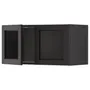 IKEA METOD МЕТОД, шафа навісна із 2 скляними дверцят, чорний / Лерхіттан, пофарбований у чорний колір, 80x40 см 794.682.31 фото