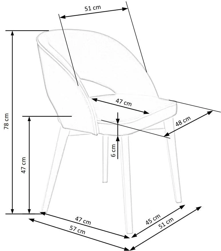 Кухонный стул бархатный HALMAR MARINO Velvet, серый MONOLITH 85 / белый фото №11