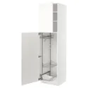 IKEA METOD МЕТОД, висока шафа із приладд д / прибирання, білий / ВАЛЛЬСТЕНА білий, 60x60x220 см 195.073.44 фото thumb №1