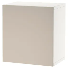 IKEA BESTÅ БЕСТО, комбинация настенных шкафов, белый / светло-серый / бежевый, 60x42x64 см 594.398.43 фото