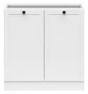 BRW Базовый шкаф для кухни Junona Line 80 см двухдверный белый, белый D2D/80/82_BBL-BI/BI фото thumb №1