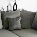 Угловой диван бархатный MEBEL ELITE MARKUS Velvet, 238 см, серый (правый) фото thumb №4