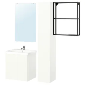 IKEA ENHET ЕНХЕТ, ванна, антрацит/білий, 64x43x65 см 195.469.77 фото