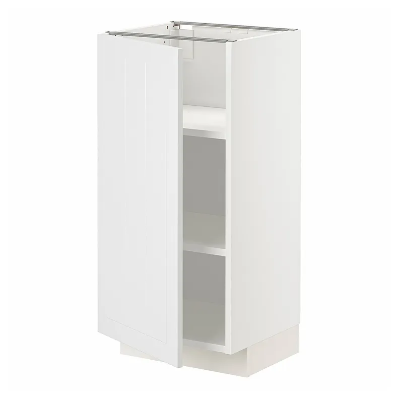IKEA METOD МЕТОД, напольный шкаф с полками, белый / Стенсунд белый, 40x37 см 794.548.37 фото №1