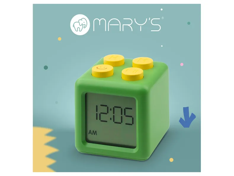 BRW Будильник Mary's Alarm Clock Block Green 096840 фото №3