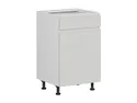 BRW Кухонный цокольный шкаф Sole 50 см правый с выдвижным ящиком светло-серый глянец, альпийский белый/светло-серый глянец FH_D1S_50/82_P/SMB-BAL/XRAL7047 фото thumb №2