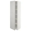 IKEA METOD МЕТОД, высокий шкаф с полками, белый / светло-серый, 60x60x200 см 694.587.13 фото thumb №1