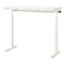 IKEA MITTZON МИТТЗОН, стол / трансф, электрический белый, 140x60 см 695.281.84 фото thumb №1